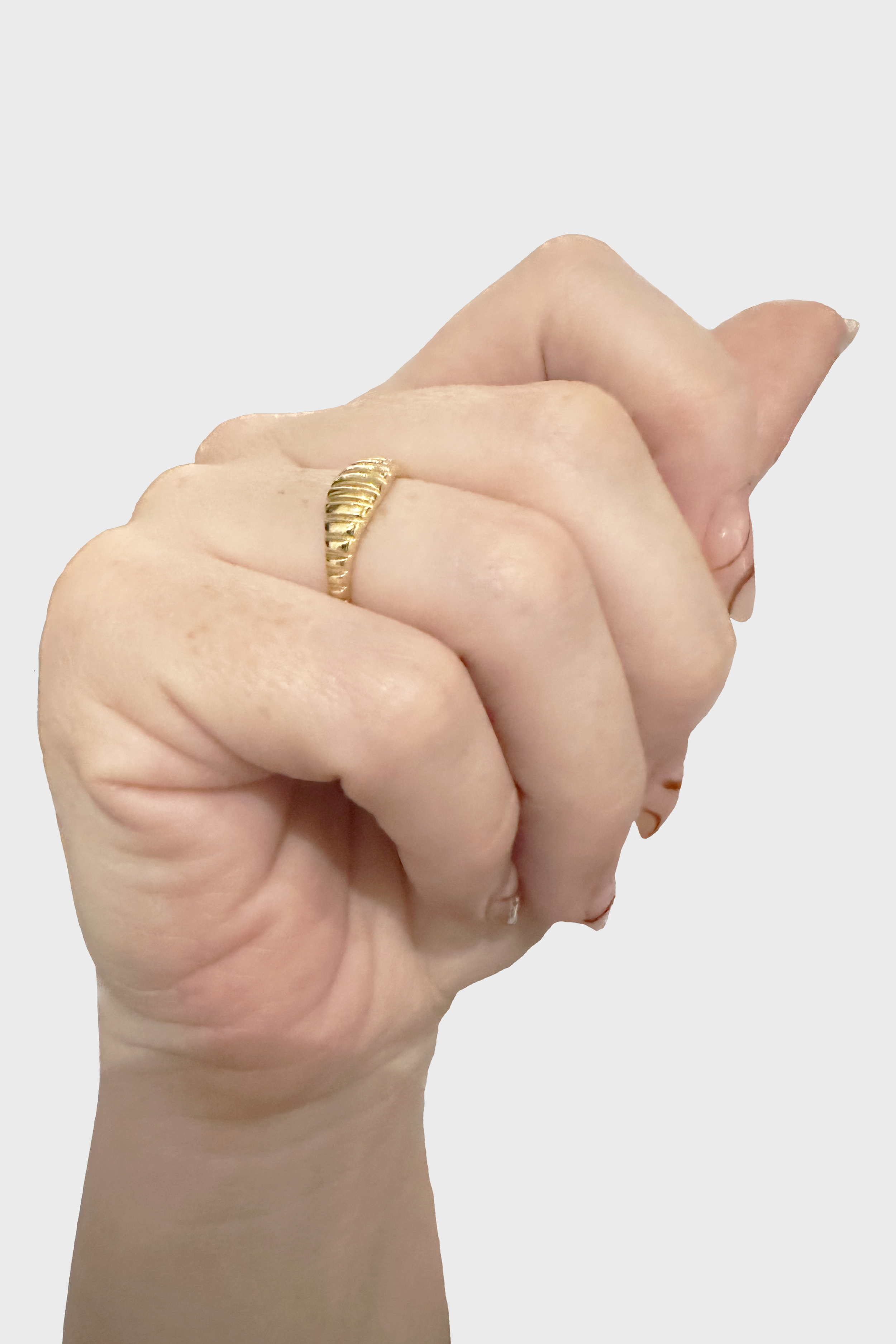 Baby Croissant Ring in Gold