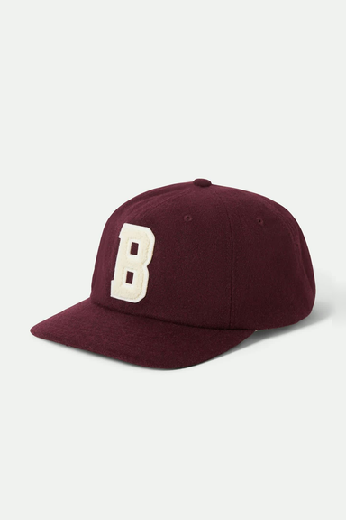 Brixton Big B MP Cap in Port Textured Wool