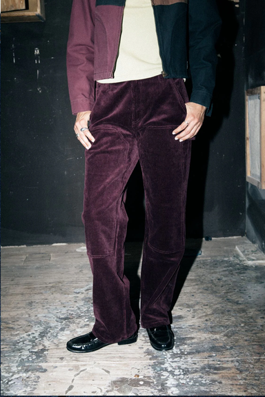 Women's Brixton Essex Patched Painter Pant in Port