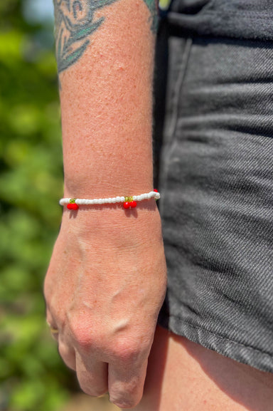 Cherries Beaded Bracelet