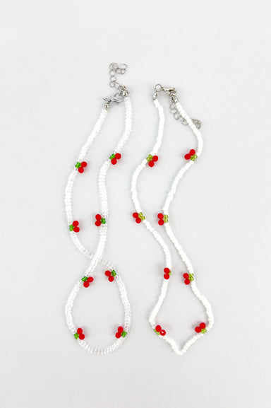 Cherries Beaded Necklace