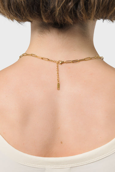 Paperclip Chain Choker in Gold