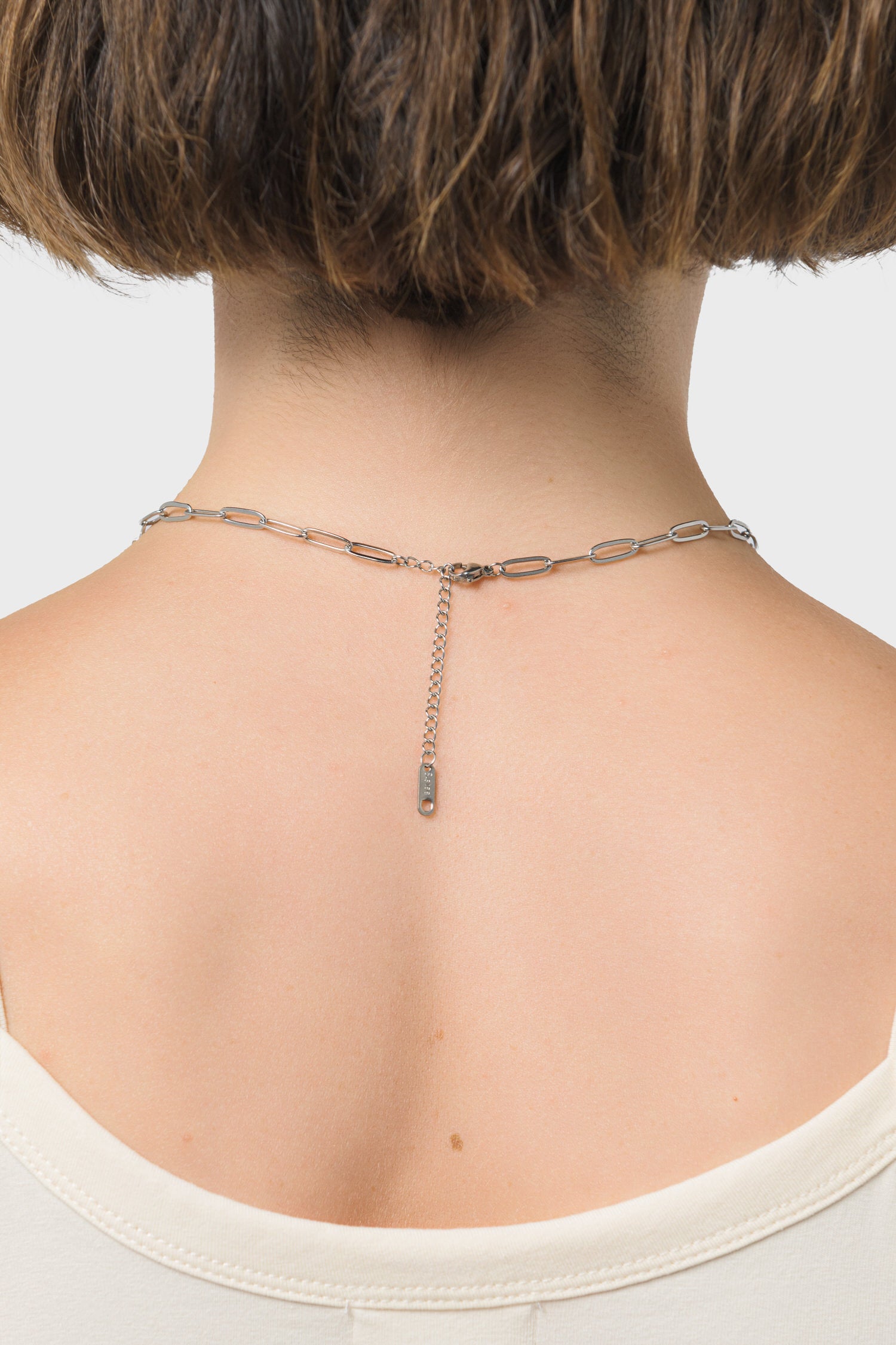 Paperclip Chain Choker in Silver