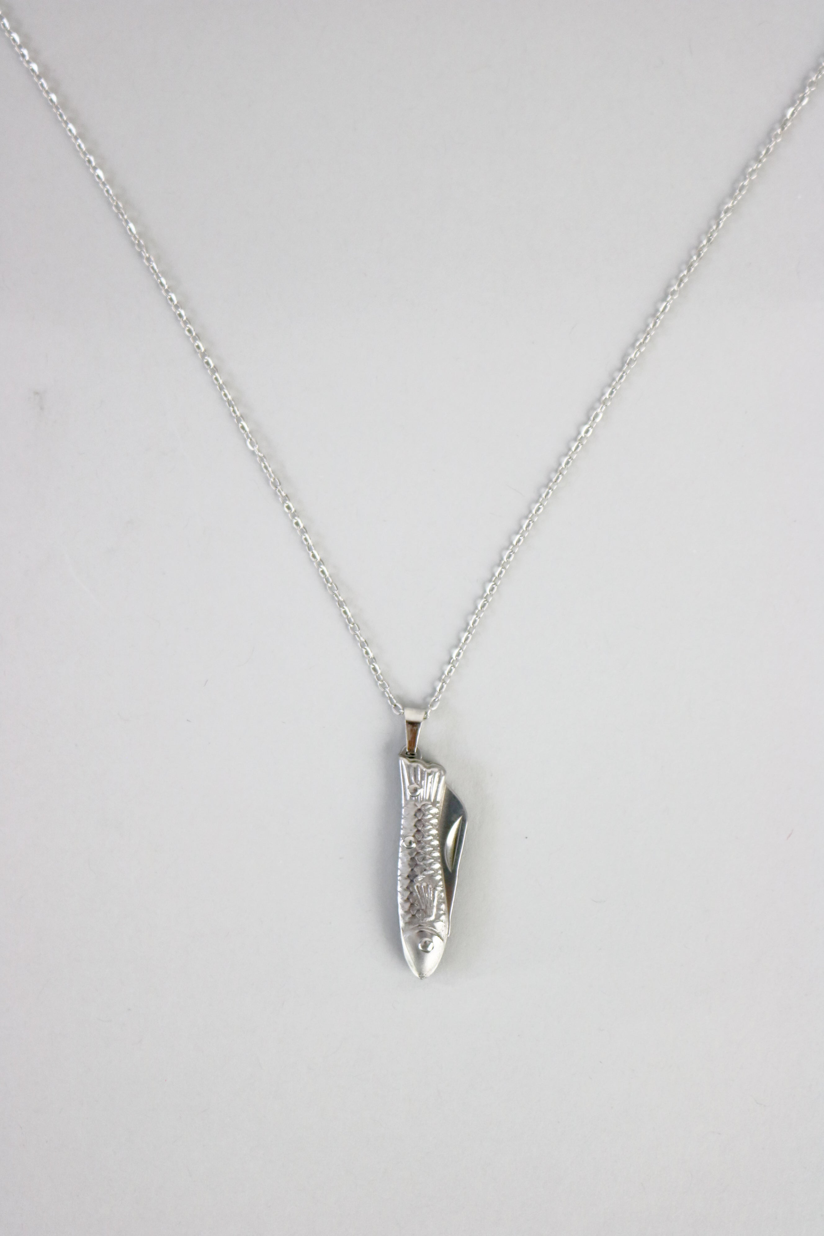 Lucky Fish Pendant in Silver