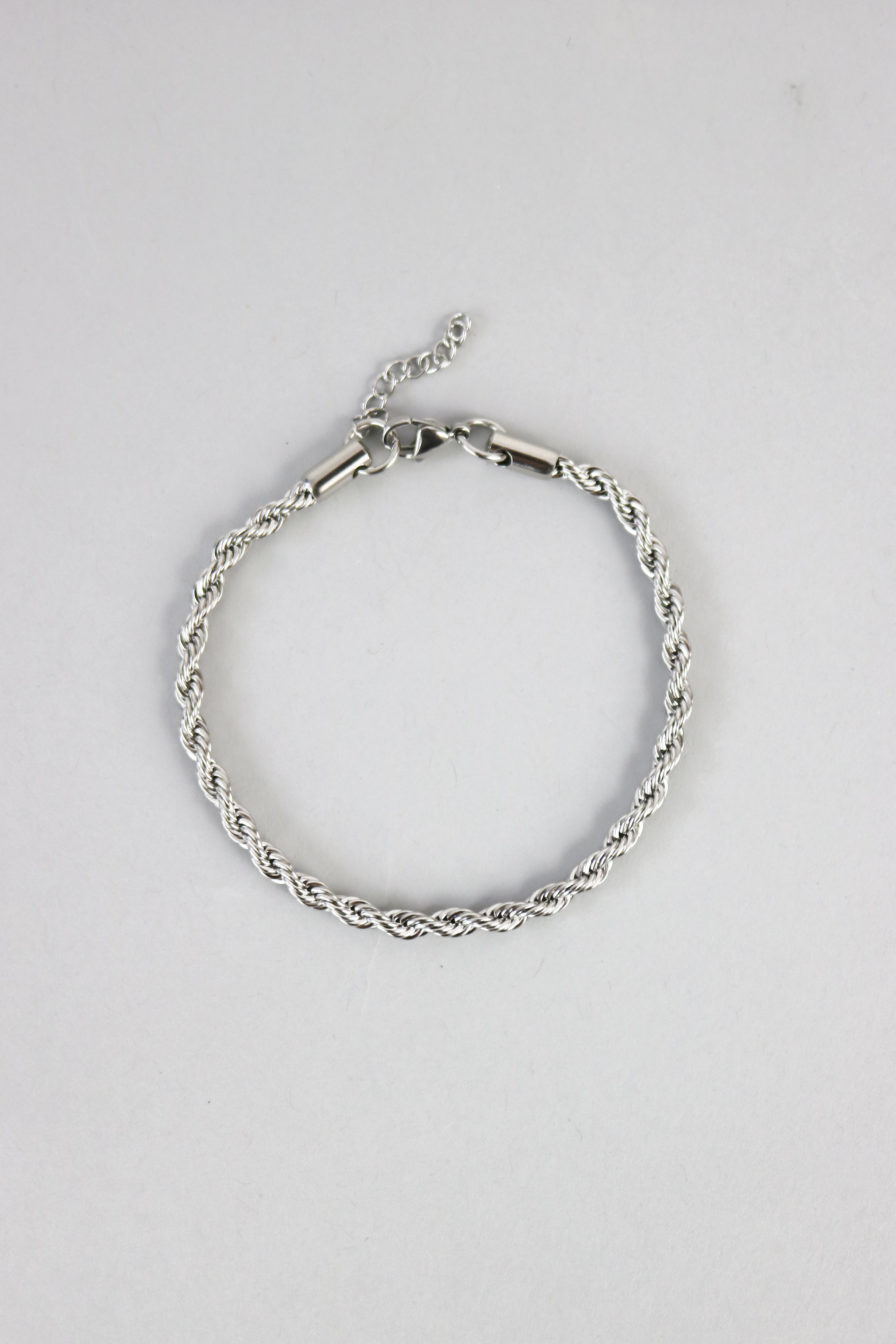 Standard Rope Chain Bracelet in Silver