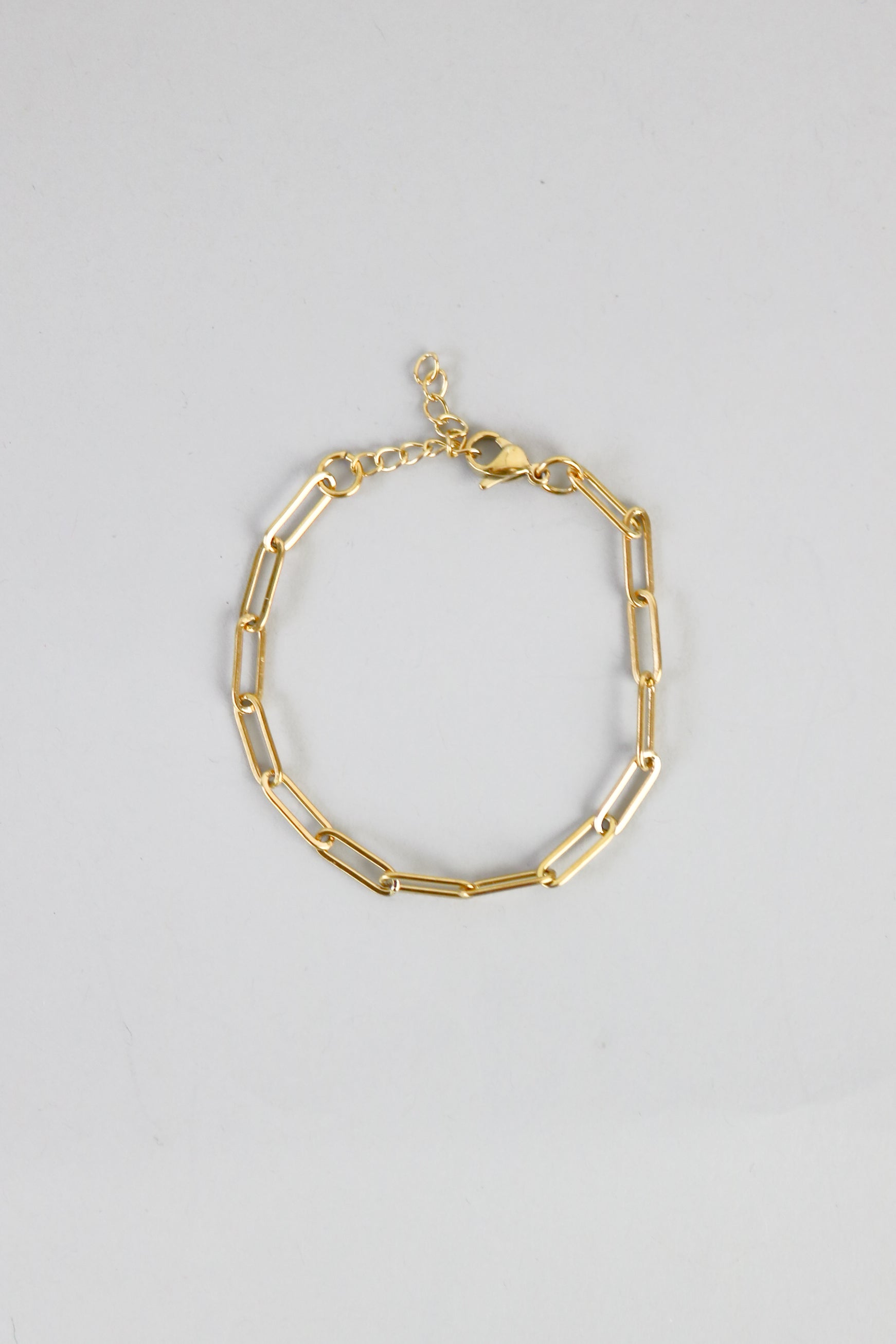 Standard Paperclip Link Bracelet in Gold