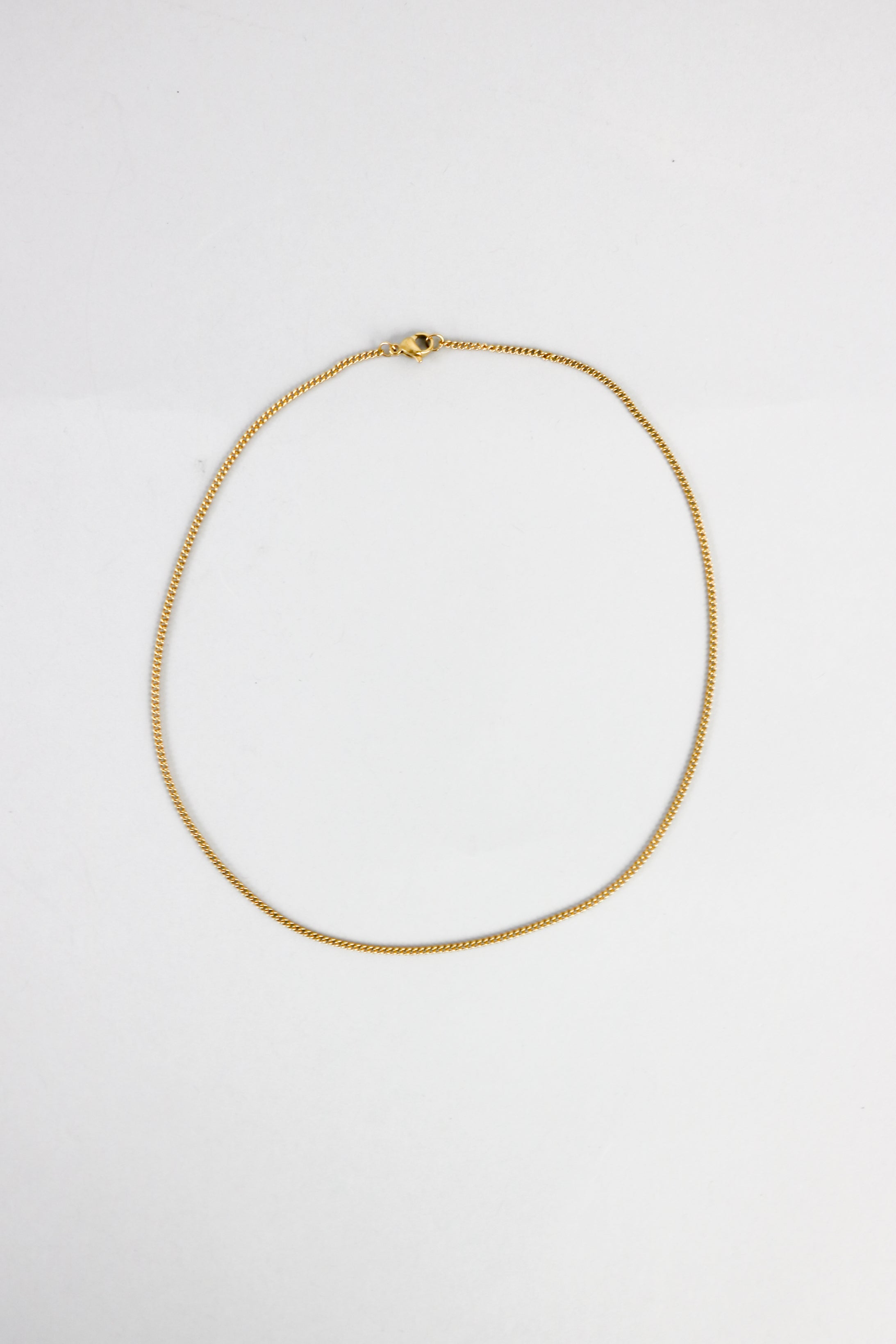 Ultra Delicate Rounded Cuban Chain in Gold