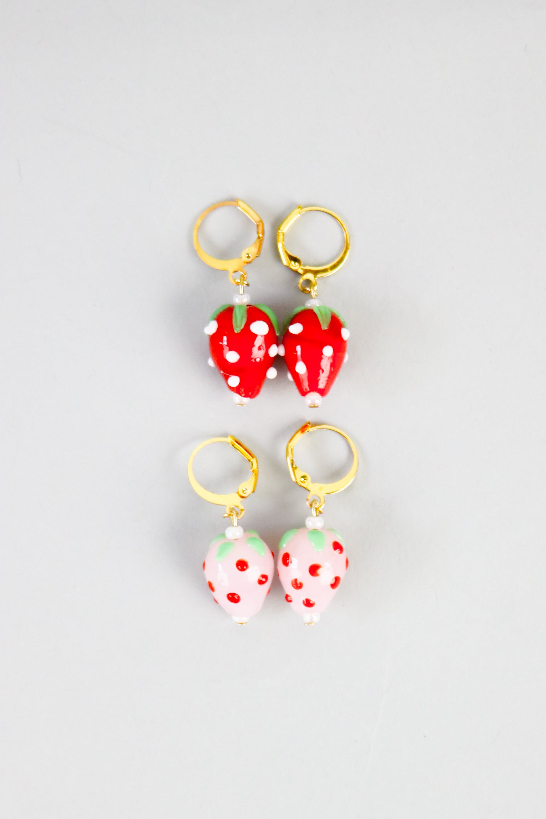 Red Strawberry Huggie