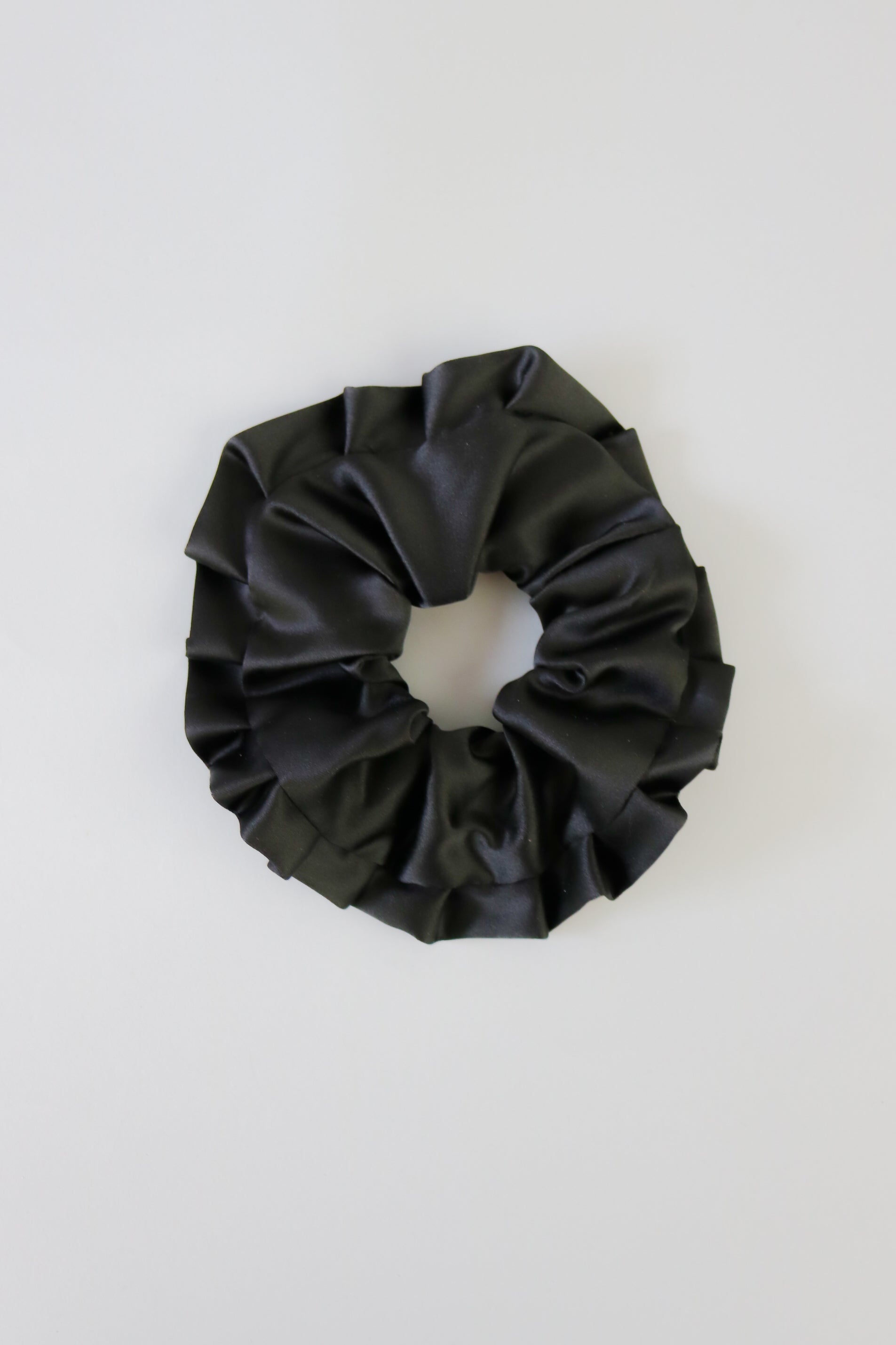 Ruffle Satin Scrunchie