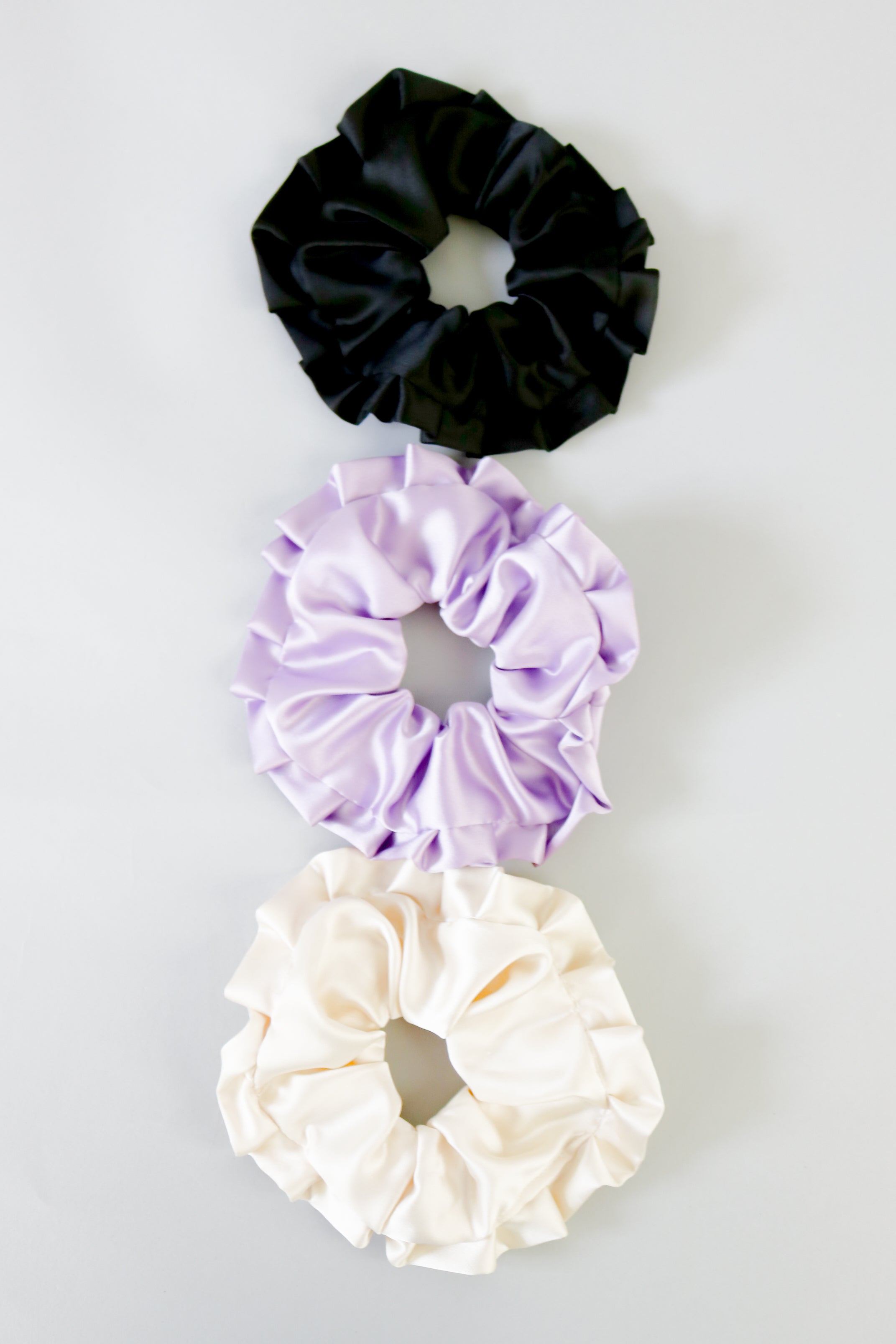 Ruffle Satin Scrunchie