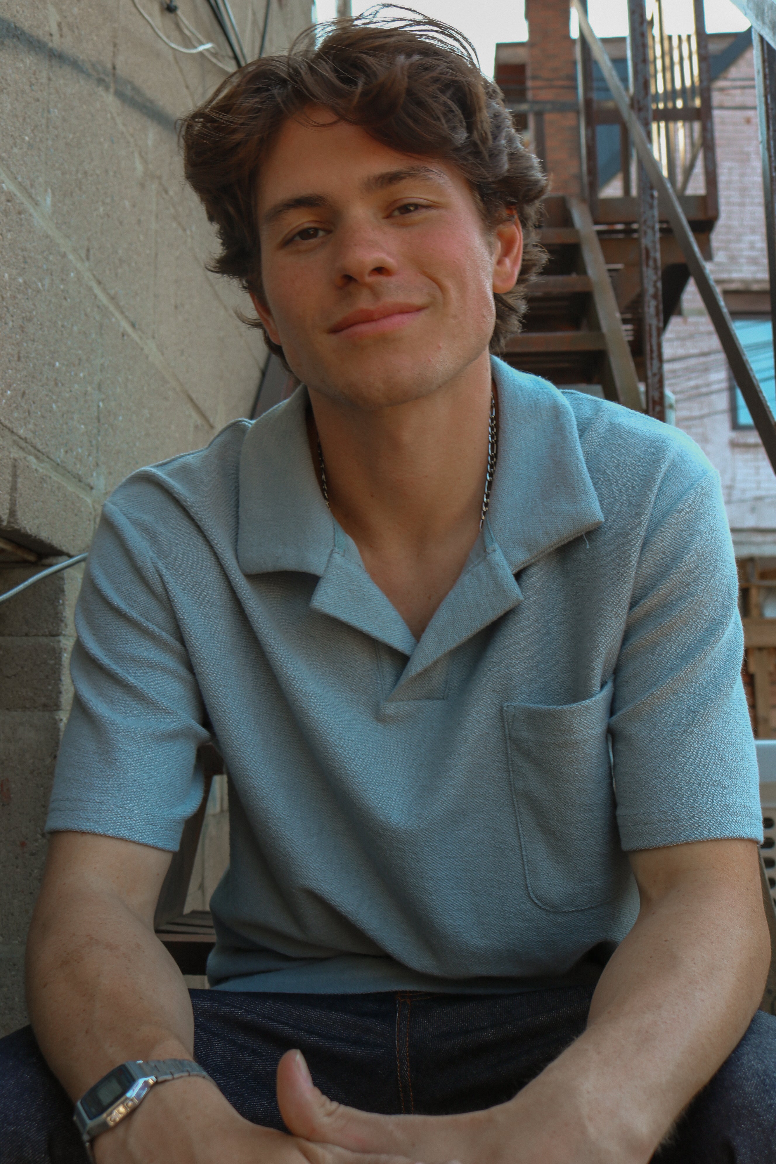 Vintage Terry Polo in Slate
