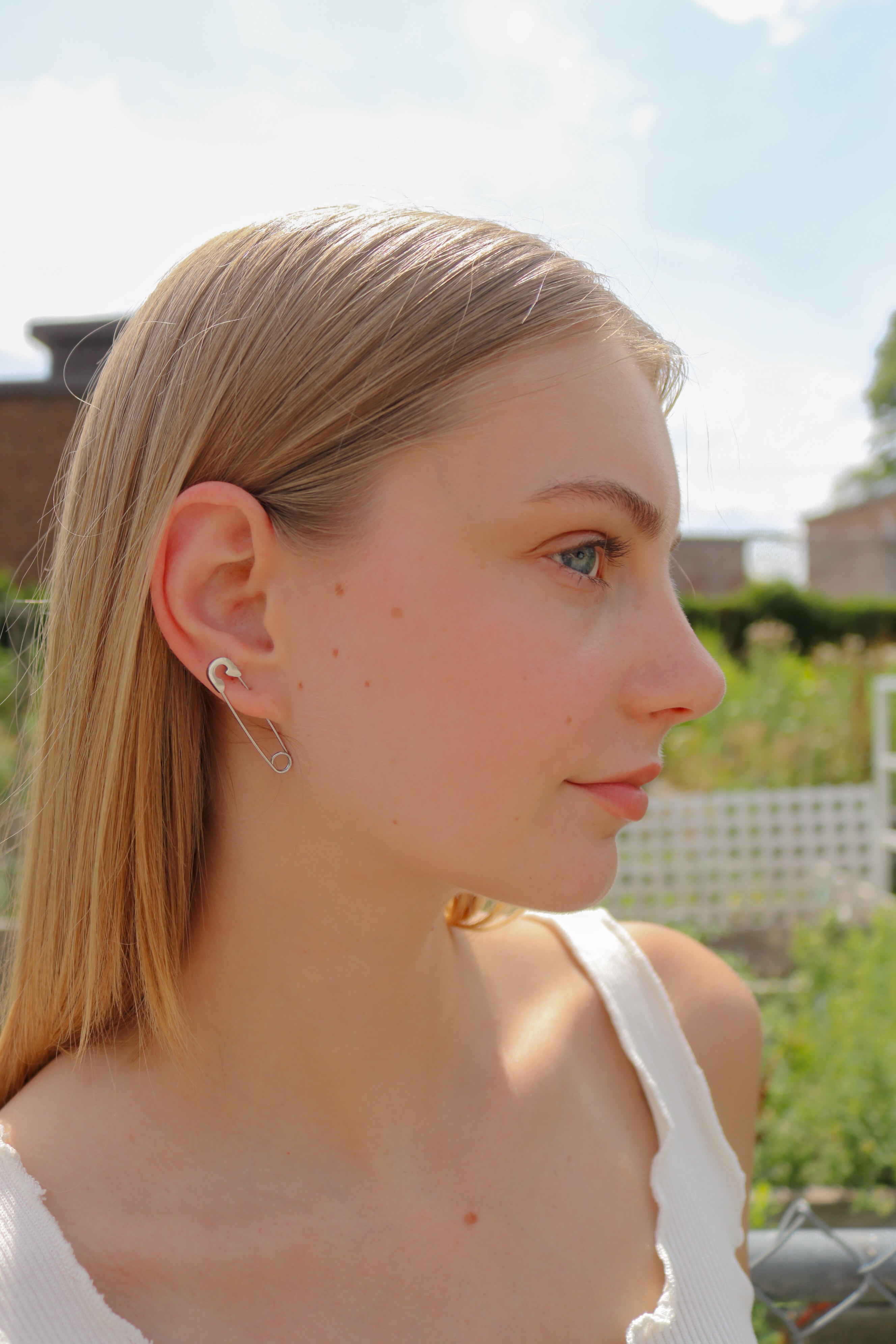 Safety Pin Single Earring