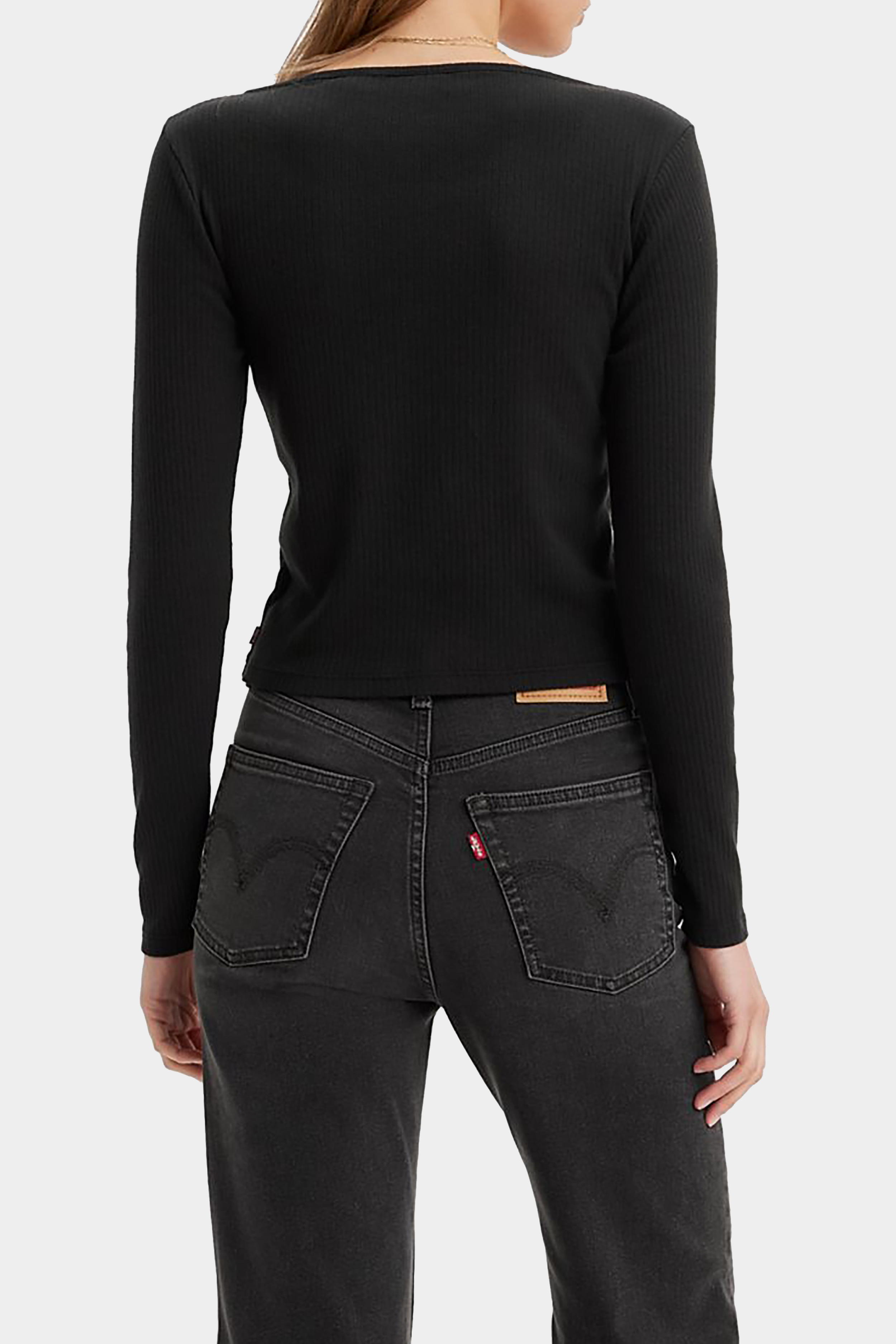 LS Britt Snap Front Top in Caviar