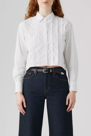 Women's Levi's Cropped Harlie Shirt in Tuxedo Shirt