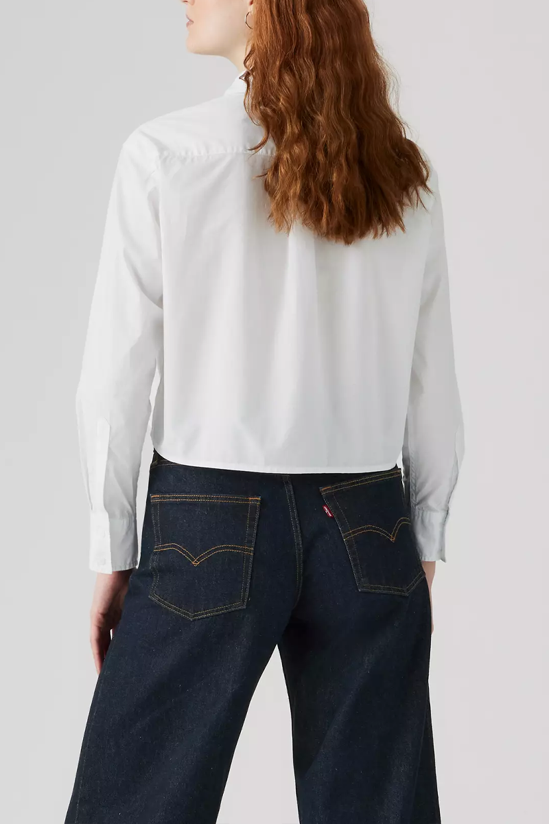 Women's Levi's Cropped Harlie Shirt in Tuxedo Shirt