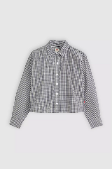 Women's Levi's Cropped Harlie Shirt in Micro Gingham