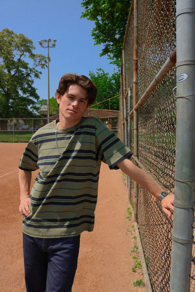 Men's Levi's Red Tab Vintage Tee in Forrest Stripe Overdye