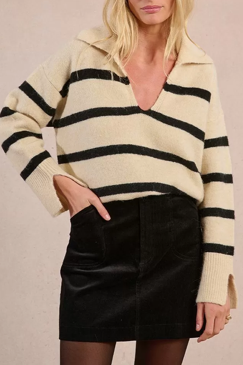 Saylor Nautical Knit in Black
