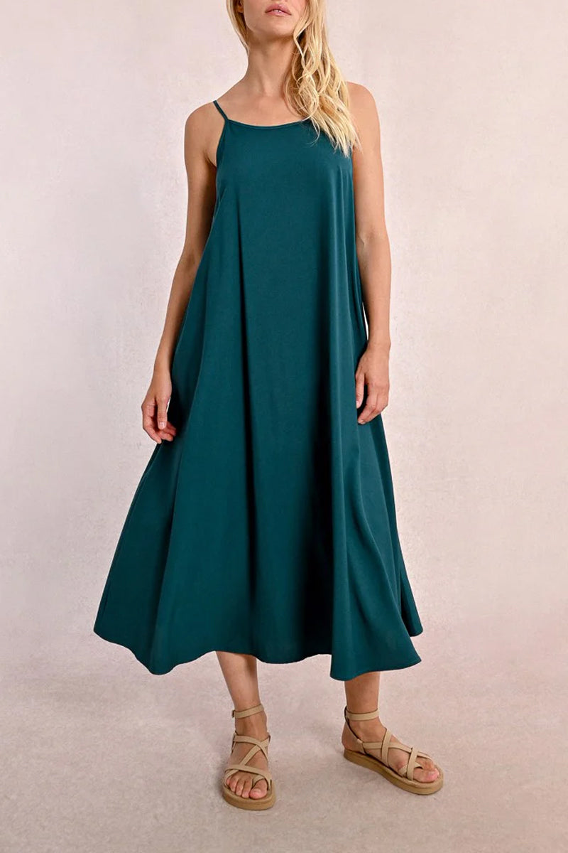 Molly Bracken Trapeze Dress in Petrol Blue