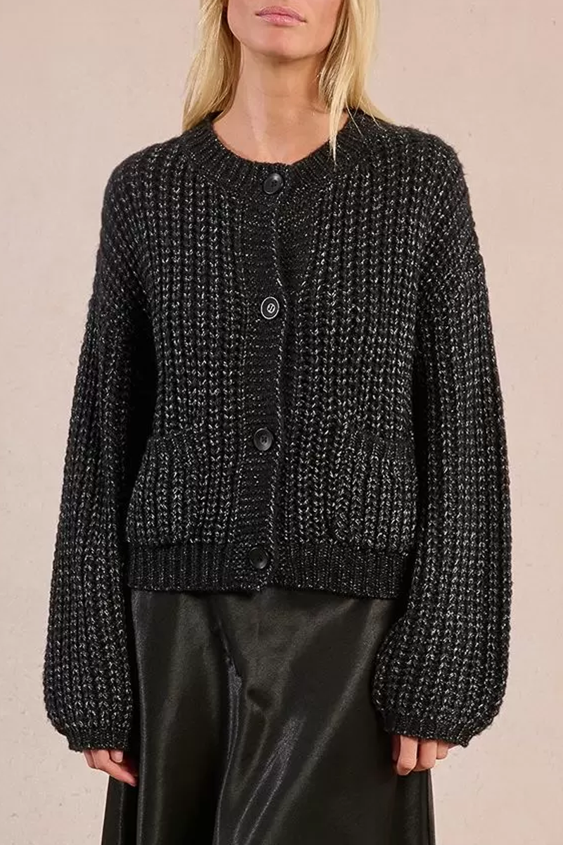 Women's Molly Bracken Tully Chunky Cardigan in Black