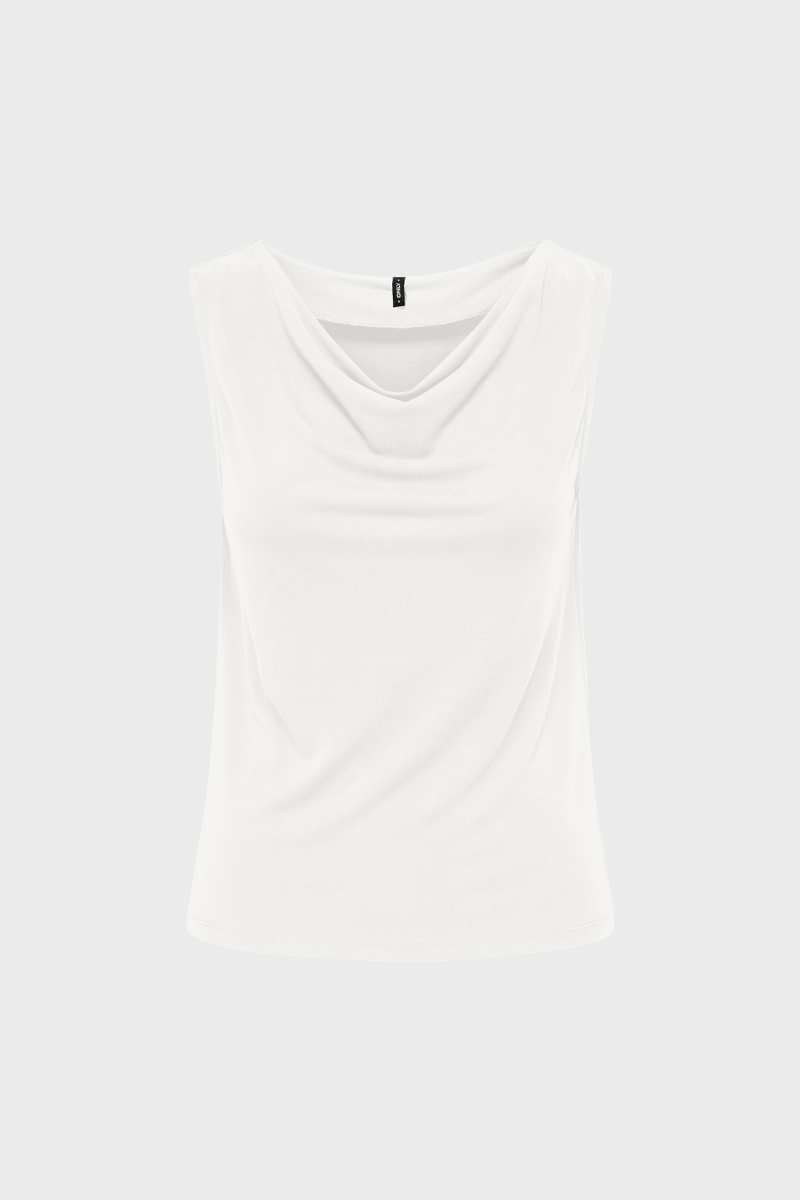 Women's Only Draping Neck Tank in Cloud Dancer
