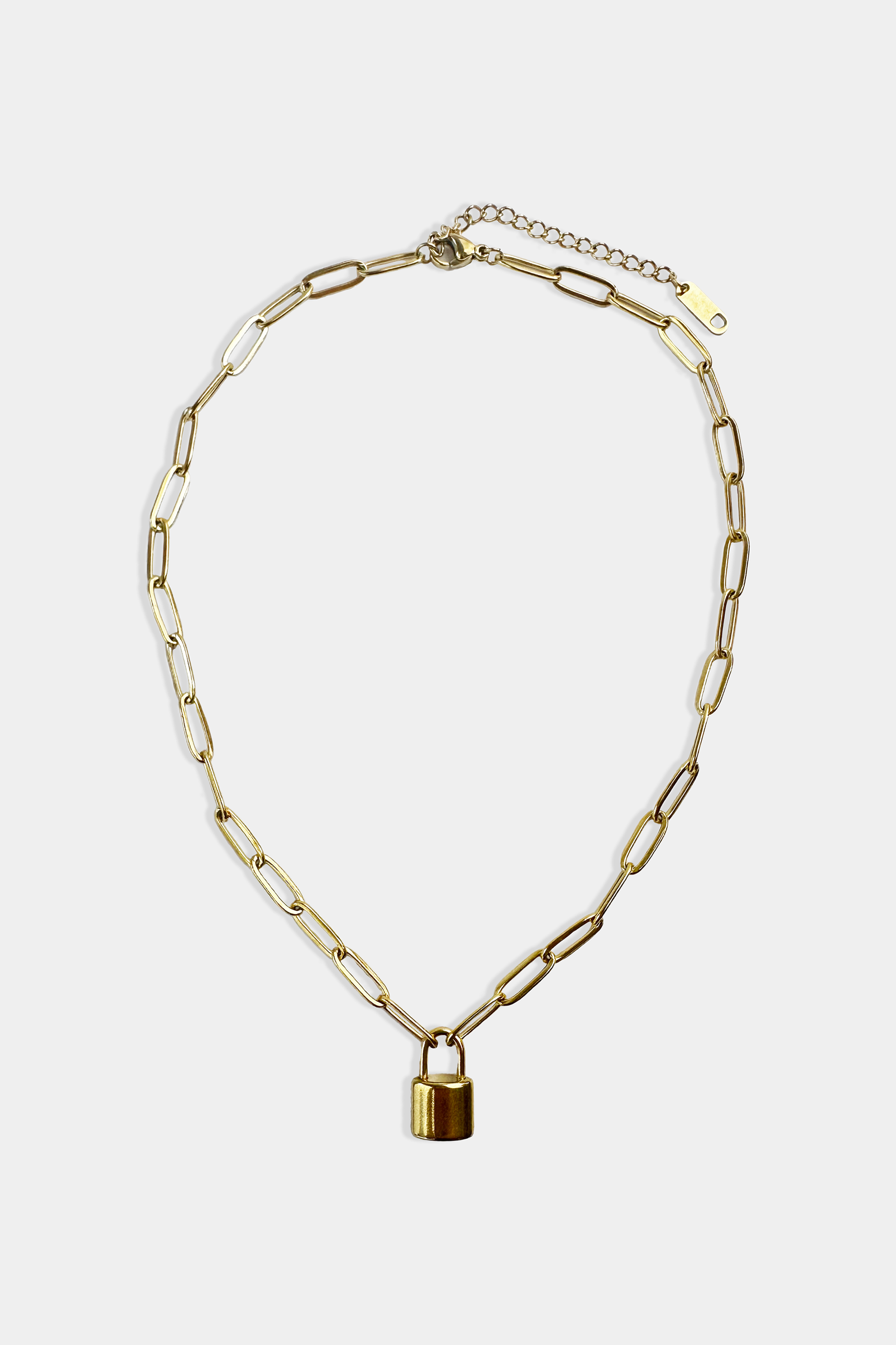 Padlock Choker in Gold