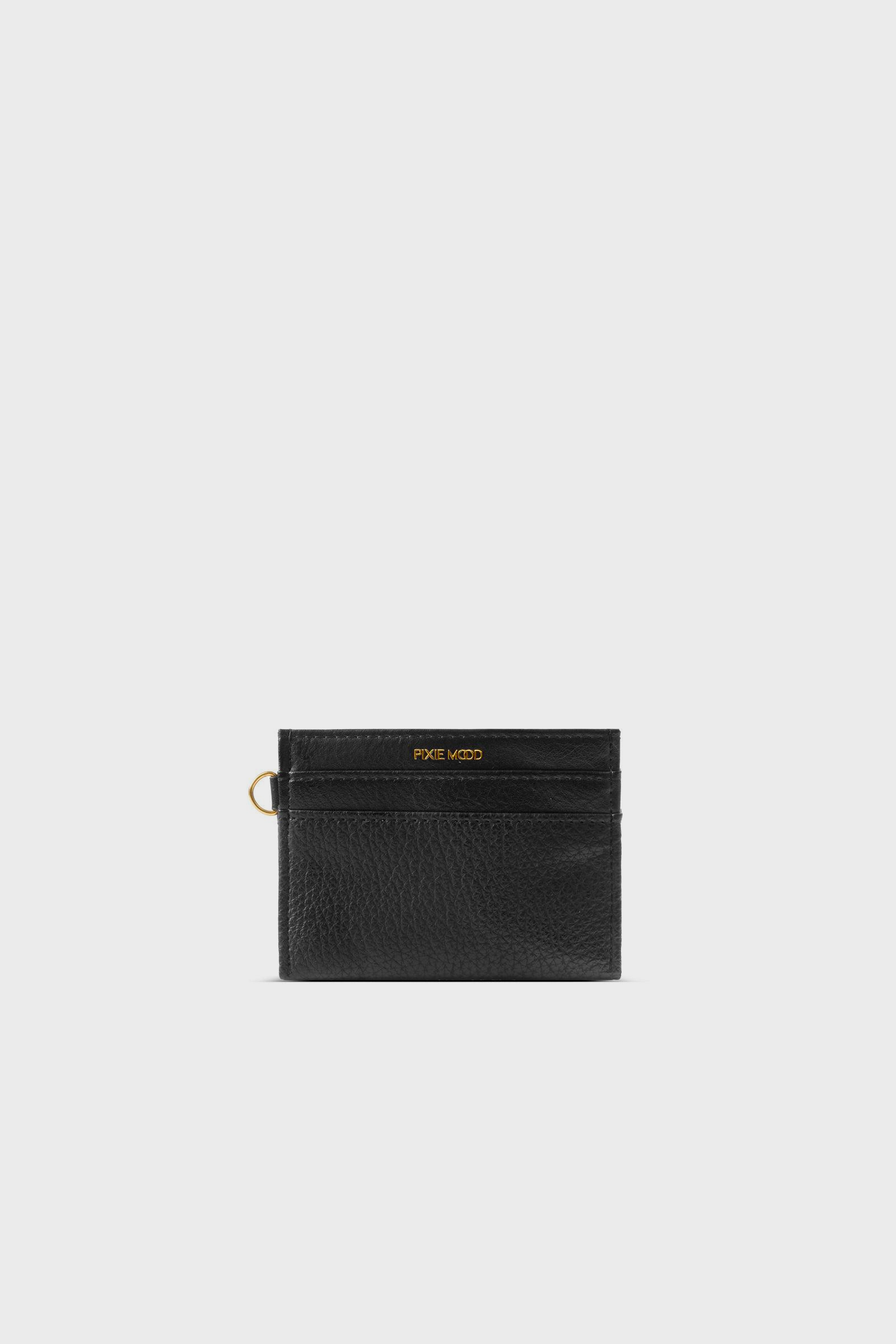 Pixie Mood Alex Cardholder in Black Pebbled