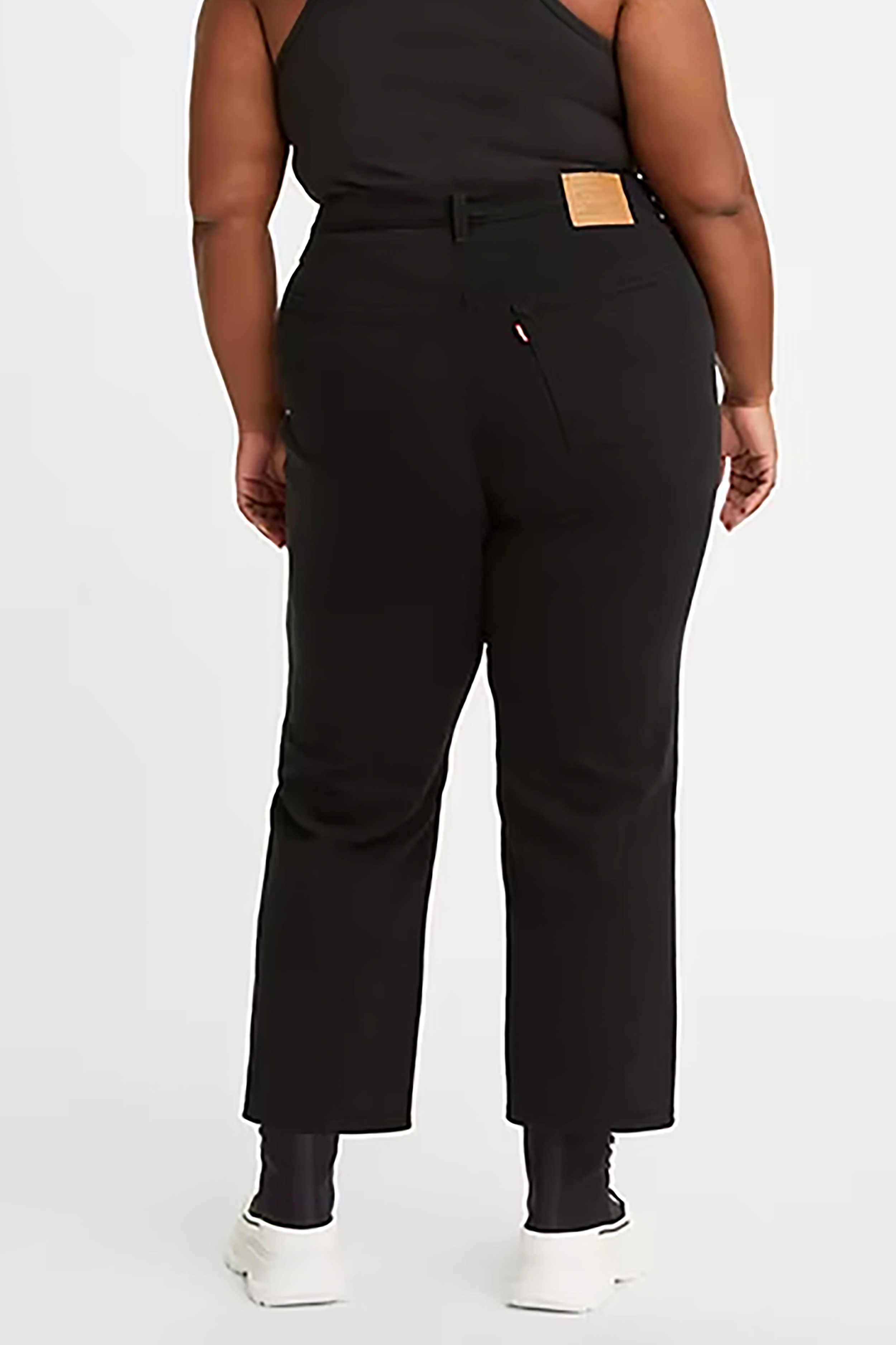 Plus Wedgie Straight in Black Sprout