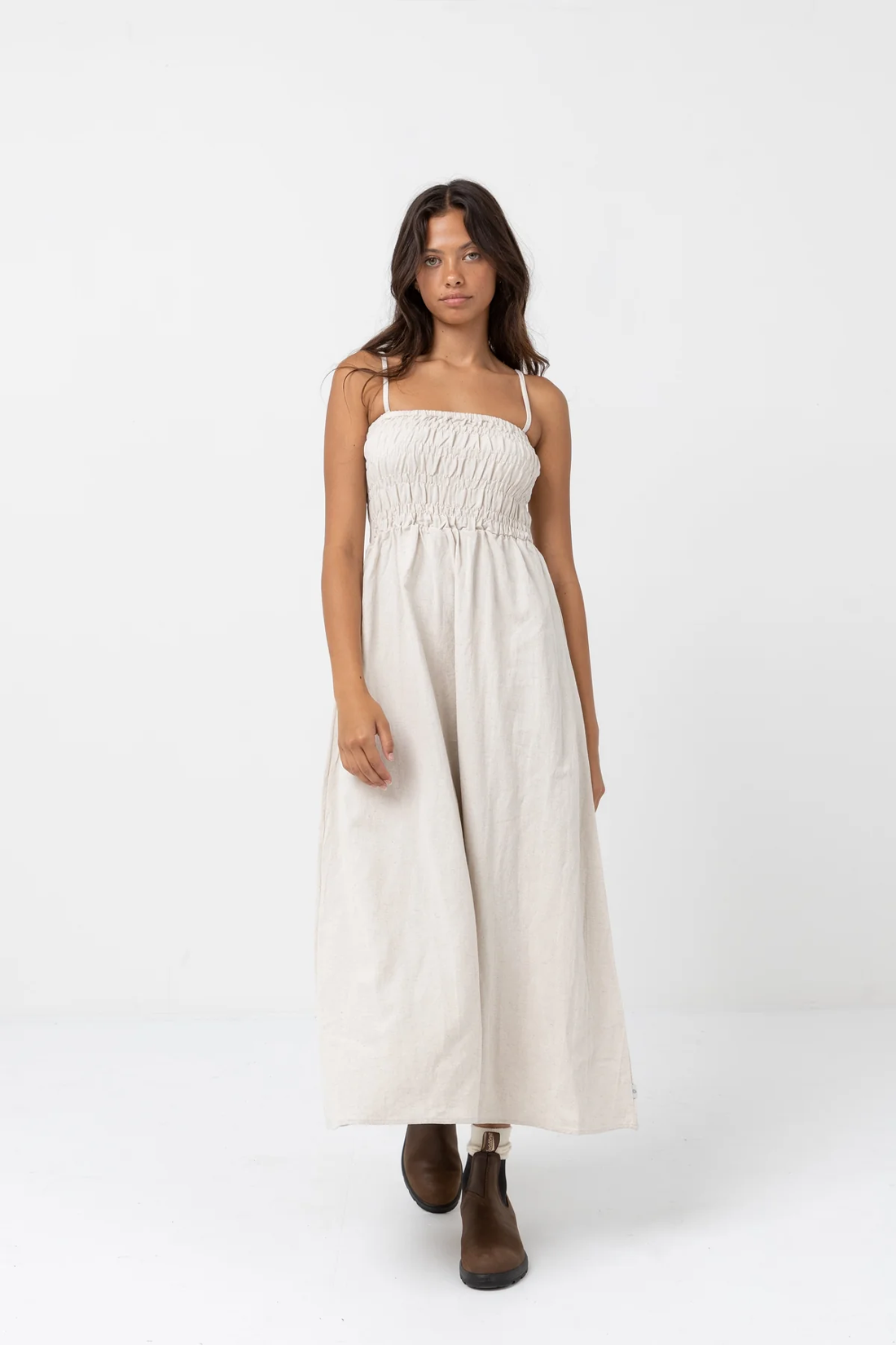 Women's Rhythm Classic Shirred Midi Dress