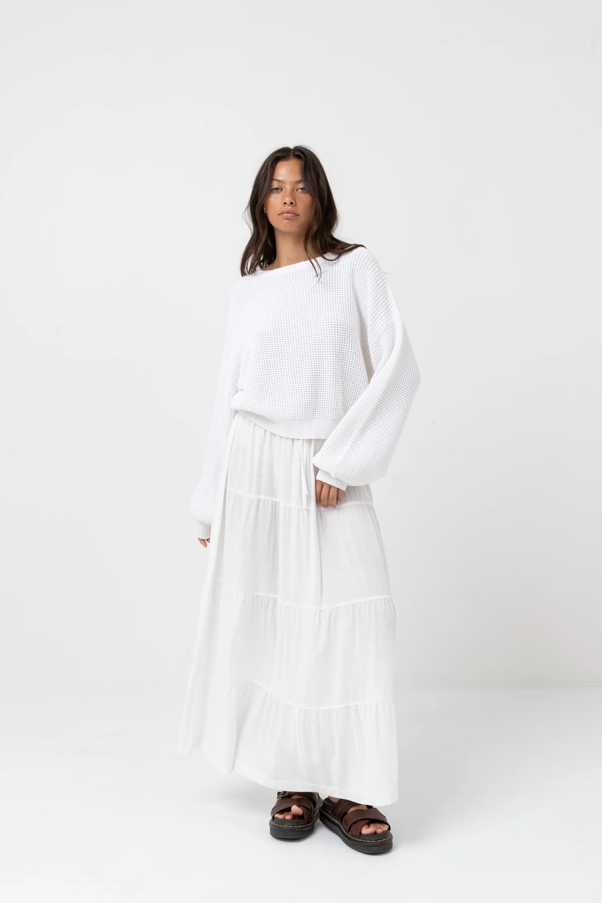 Classic Tiered Maxi Skirt