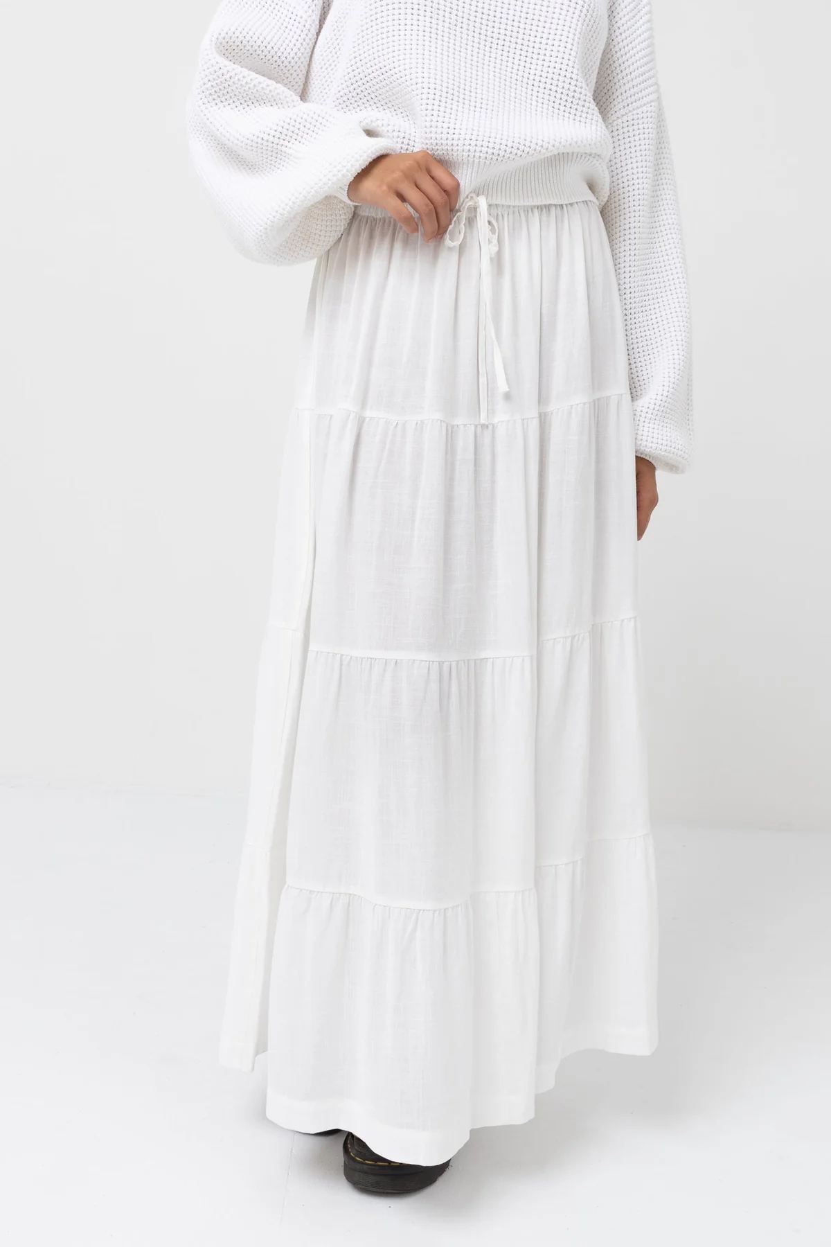 Classic Tiered Maxi Skirt