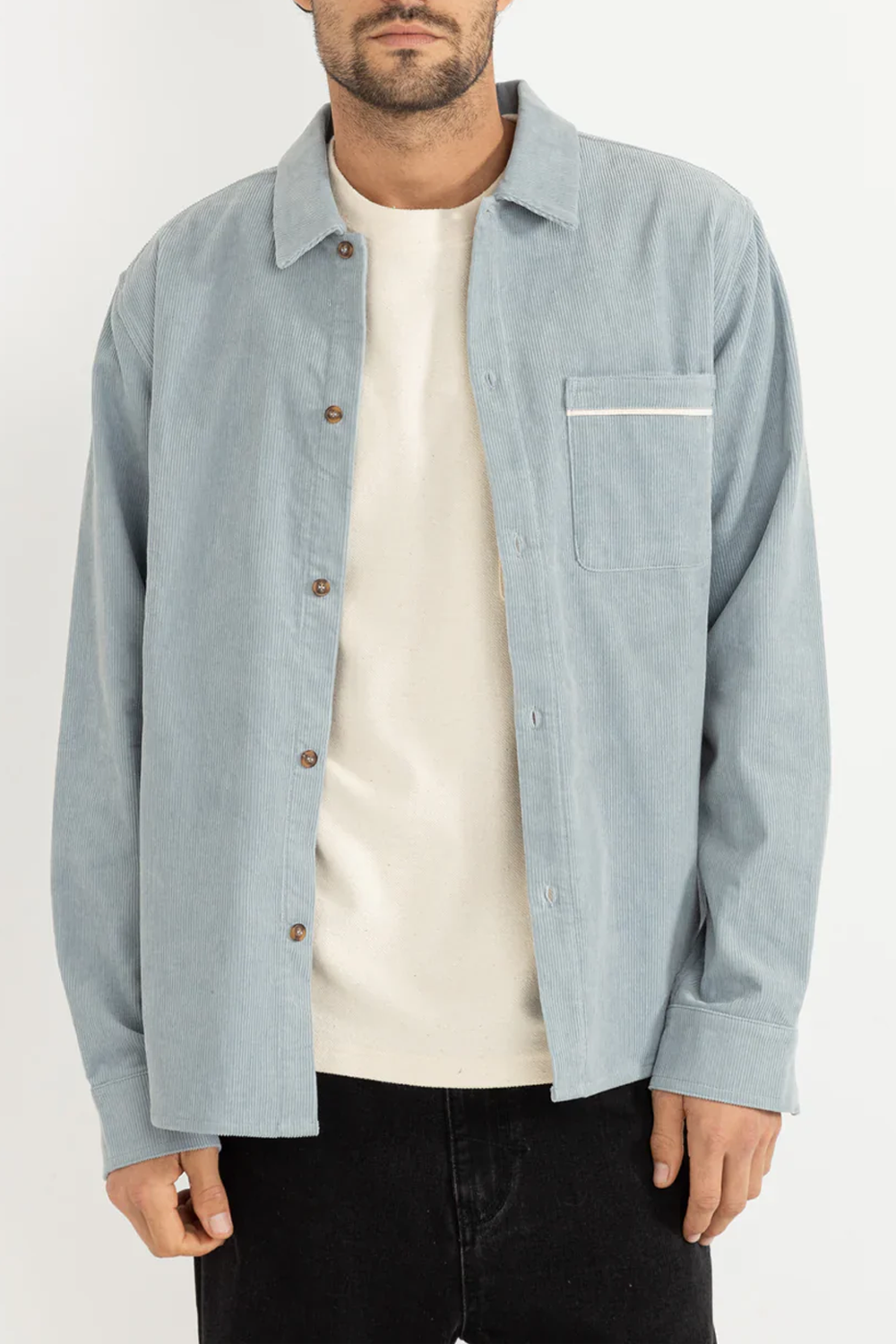 Men's Rhythm Corduroy LS Shirt in Mist