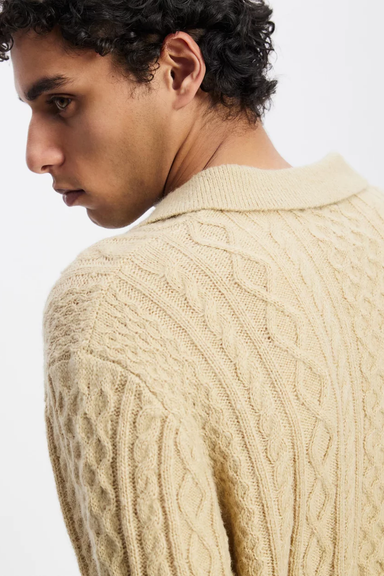 Men's Rhythm Mohair Quarter Zip Fisherman Knit