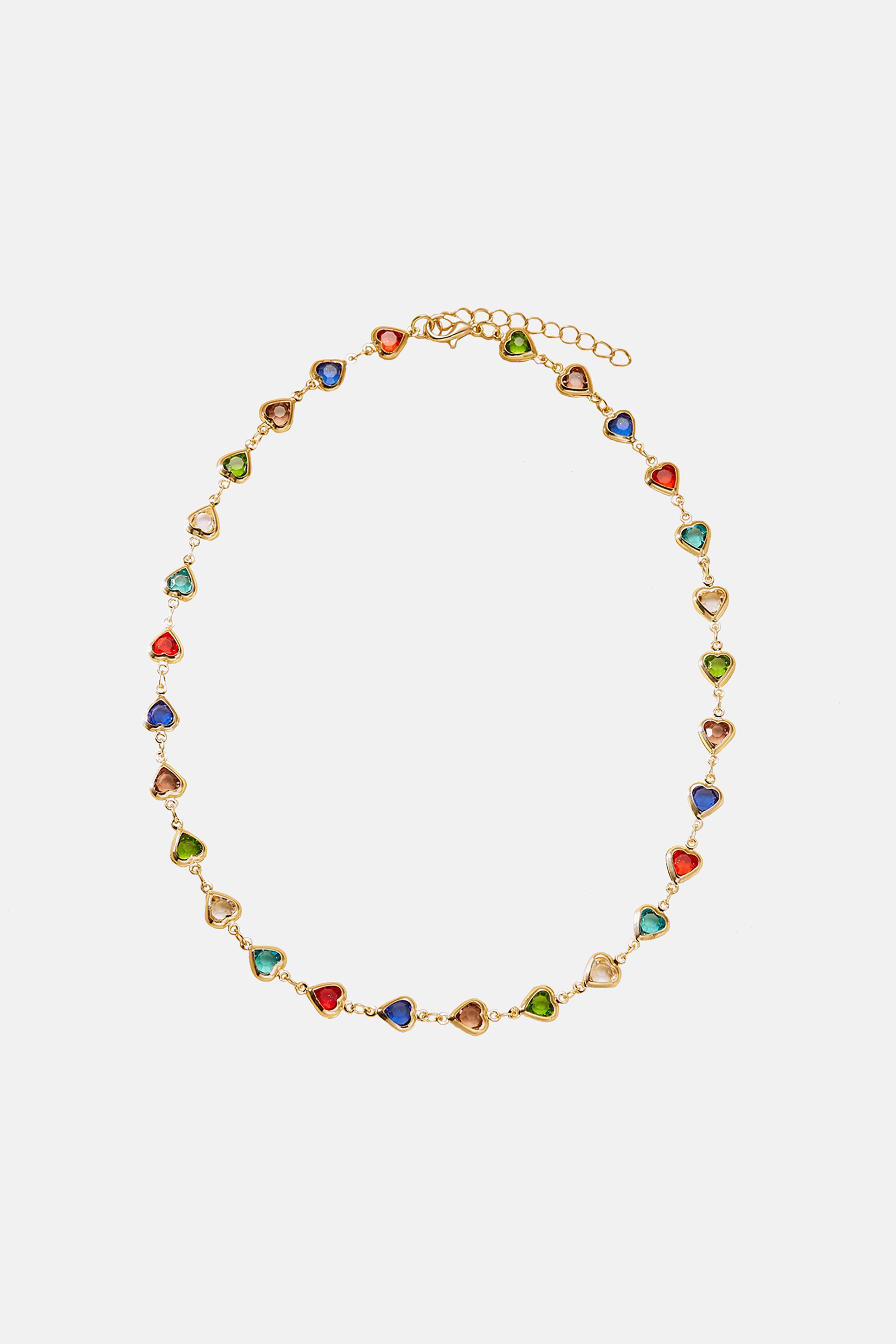Romance Gemstone Necklace in Gold