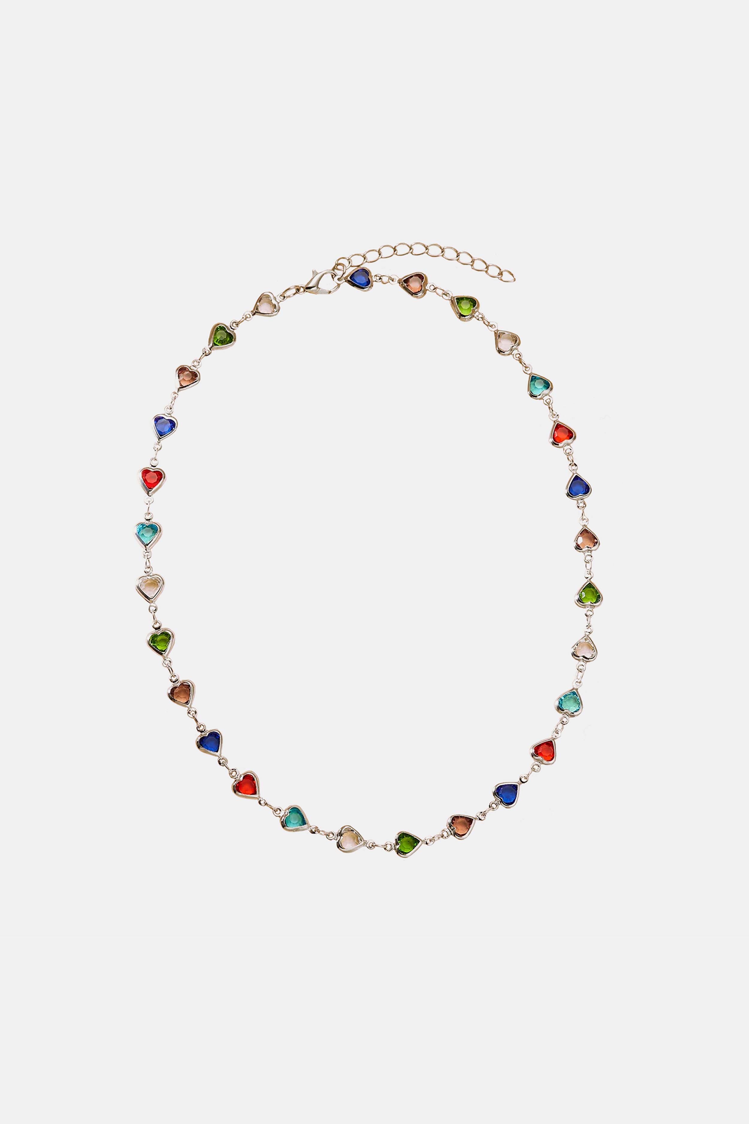 Romance Gemstone Necklace in Silver