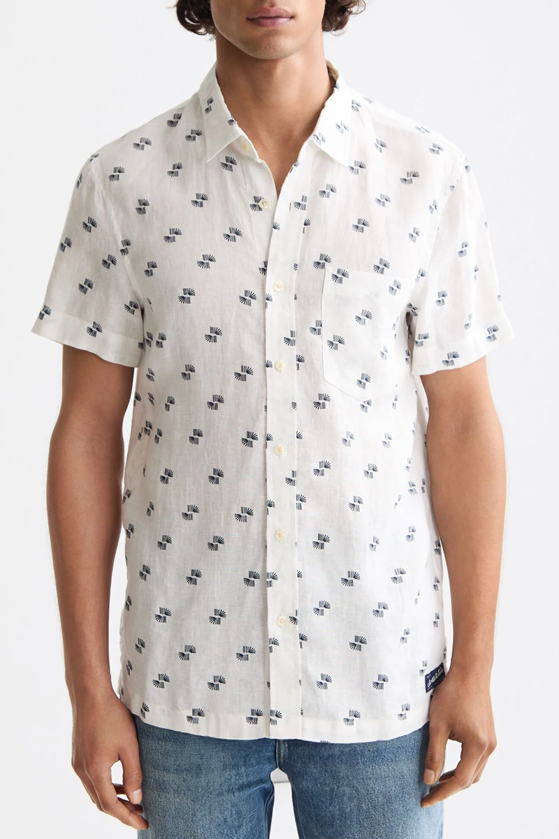 Men's Scotch & Soda AOP S/S Shirt in Art Dept Rays