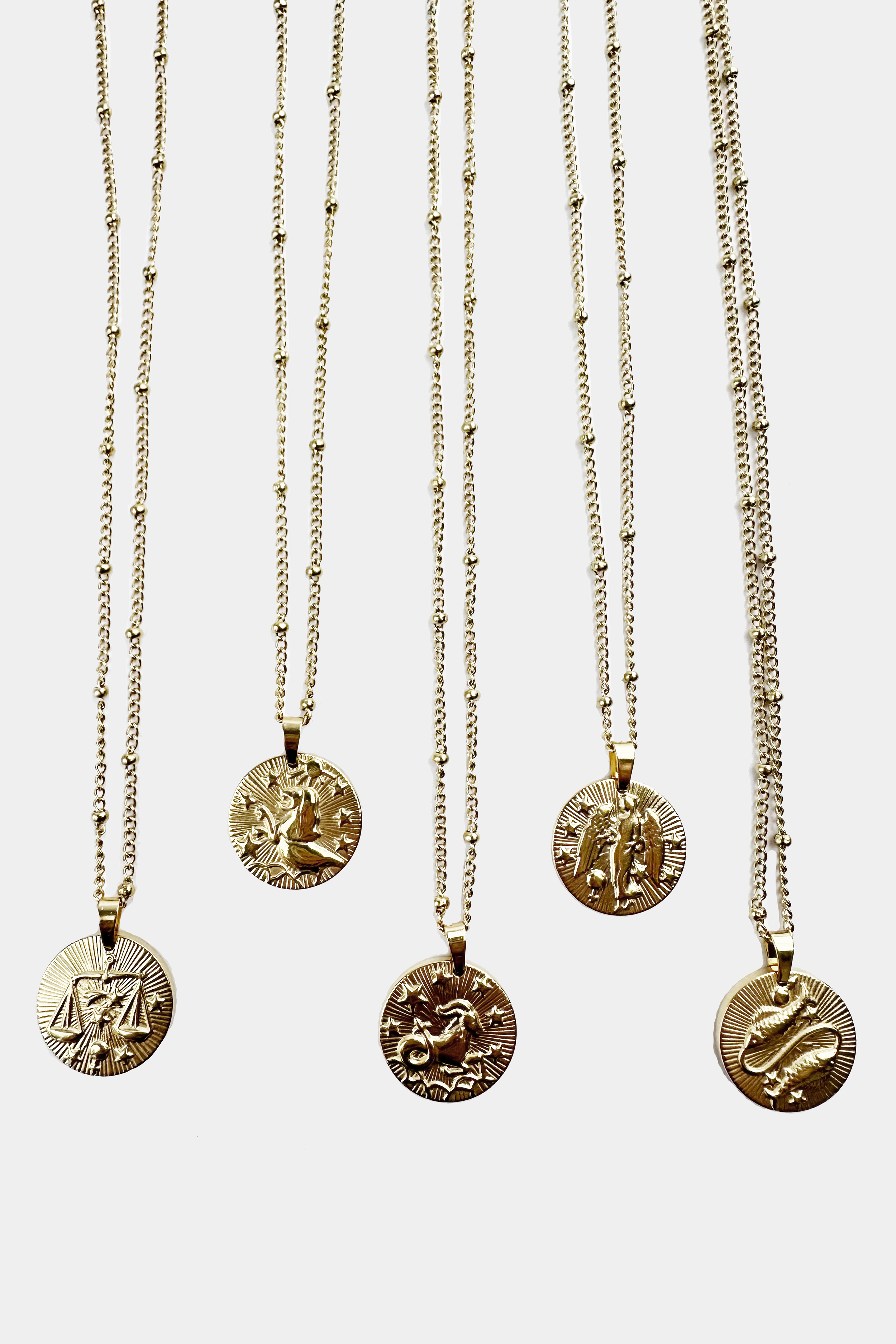 Retro Zodiac Charm Necklace