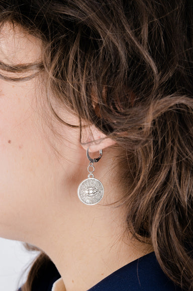 Eye Medallion Huggie - Philistine