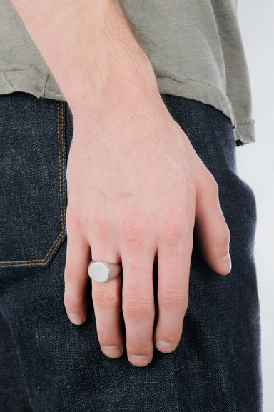Circular Signet Ring in Silver - Philistine