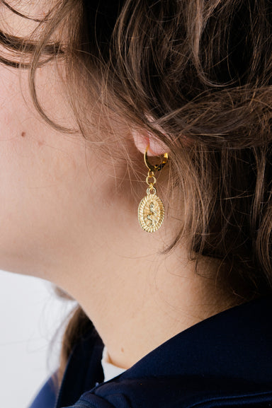 Snake Medallion Huggie - Philistine