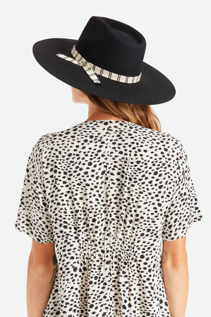 Brixton Leigh Felt Fedora in Black