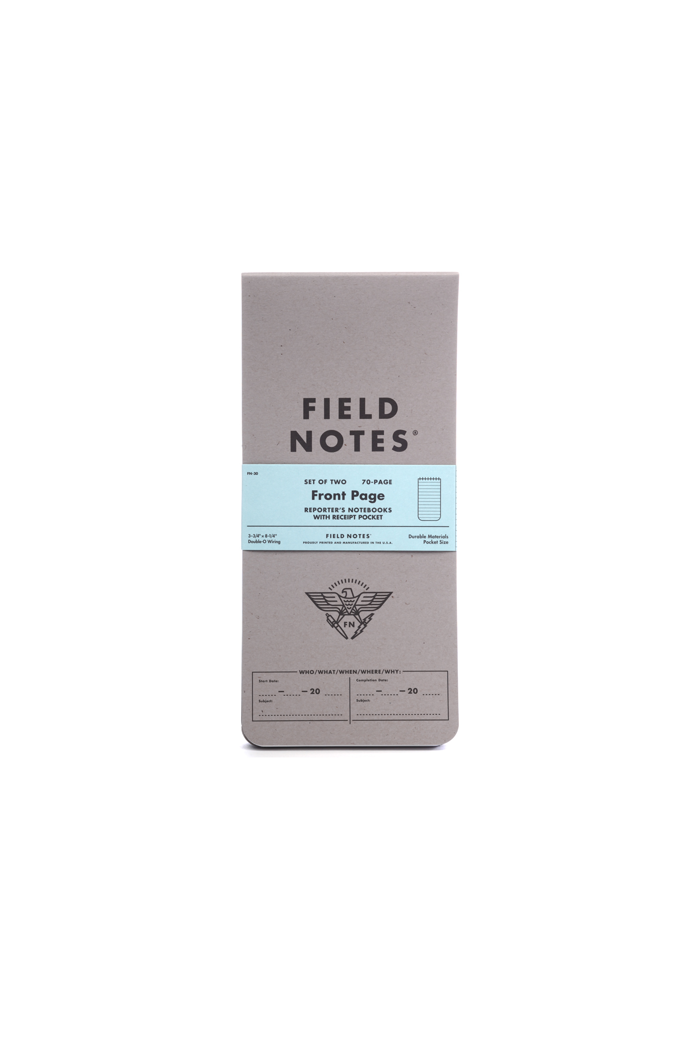 Front Page Reporter Notebook 2 Pack - Philistine