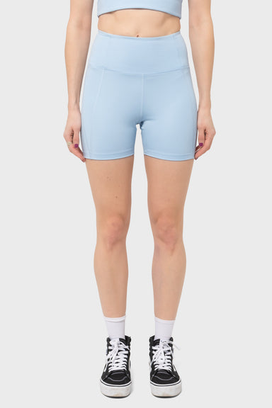 Women's Girlfriend Collective High Rise Run Short in Cerulean
