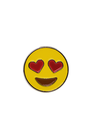 Heart Eyes Emoji Lapel Pin