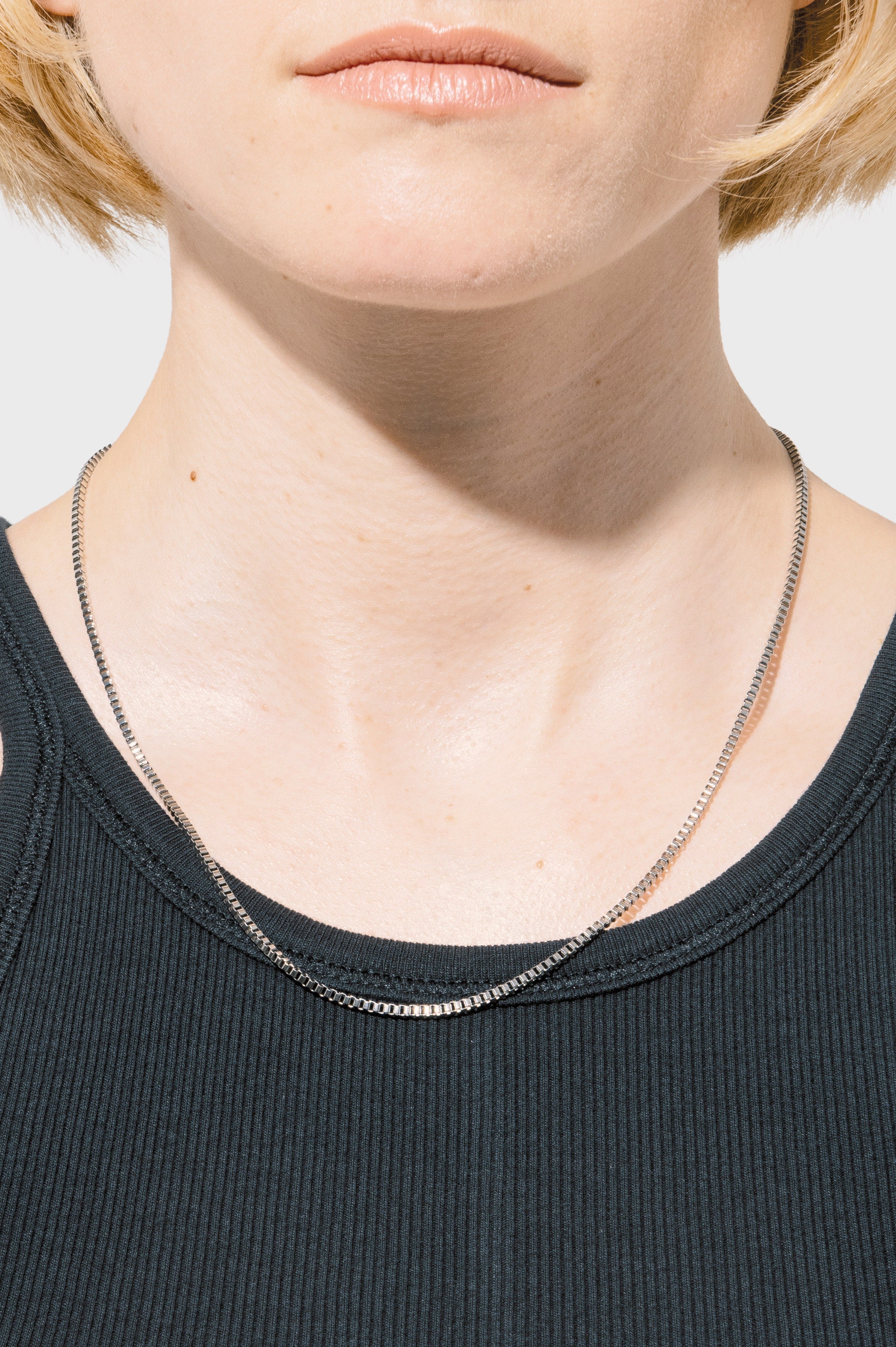 Layering Box Chain in Silver