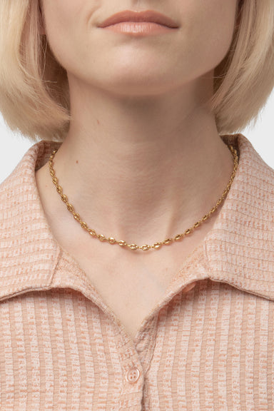 Layering Gucci Link Chain in Gold