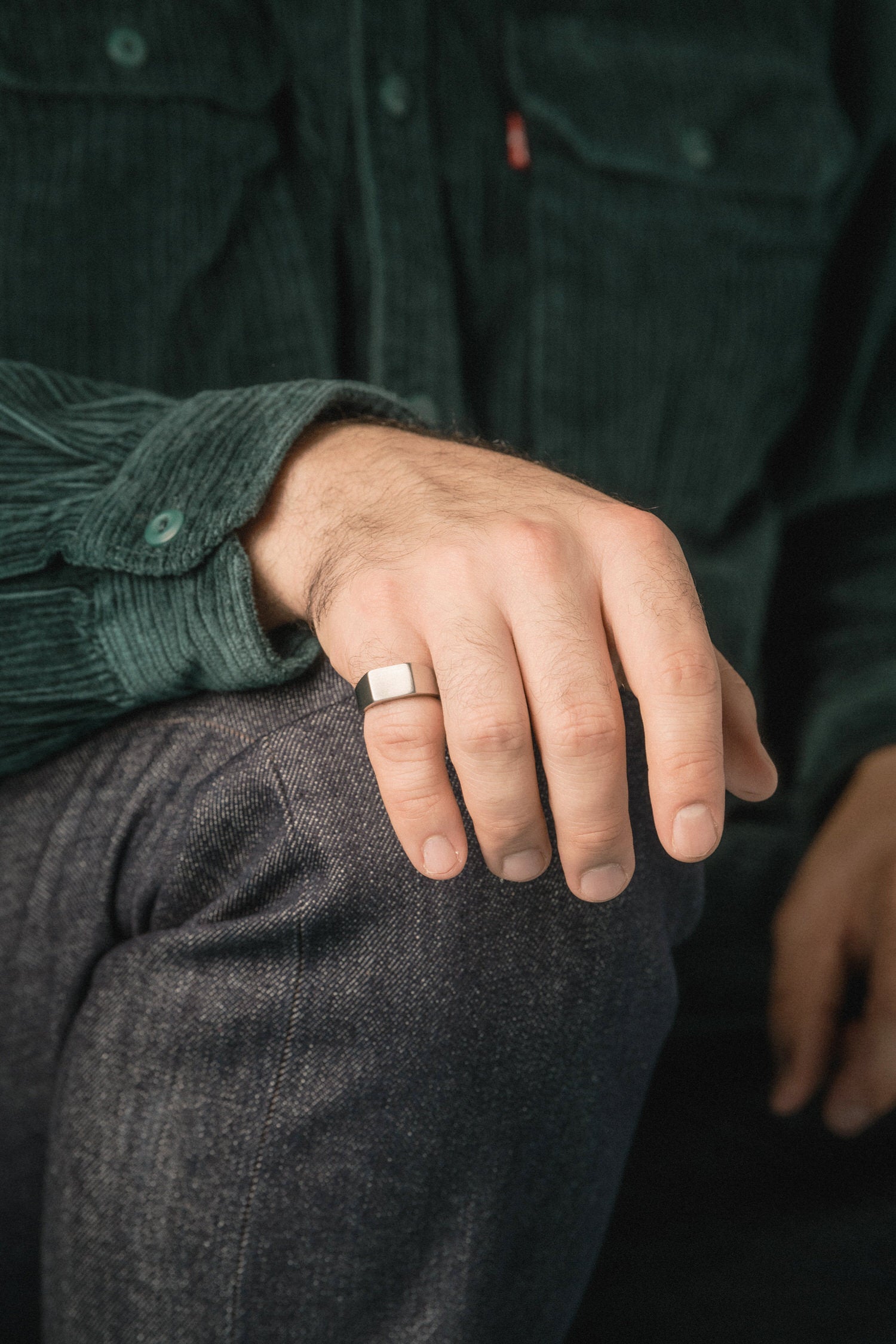 Men's Micro Signet in Silver