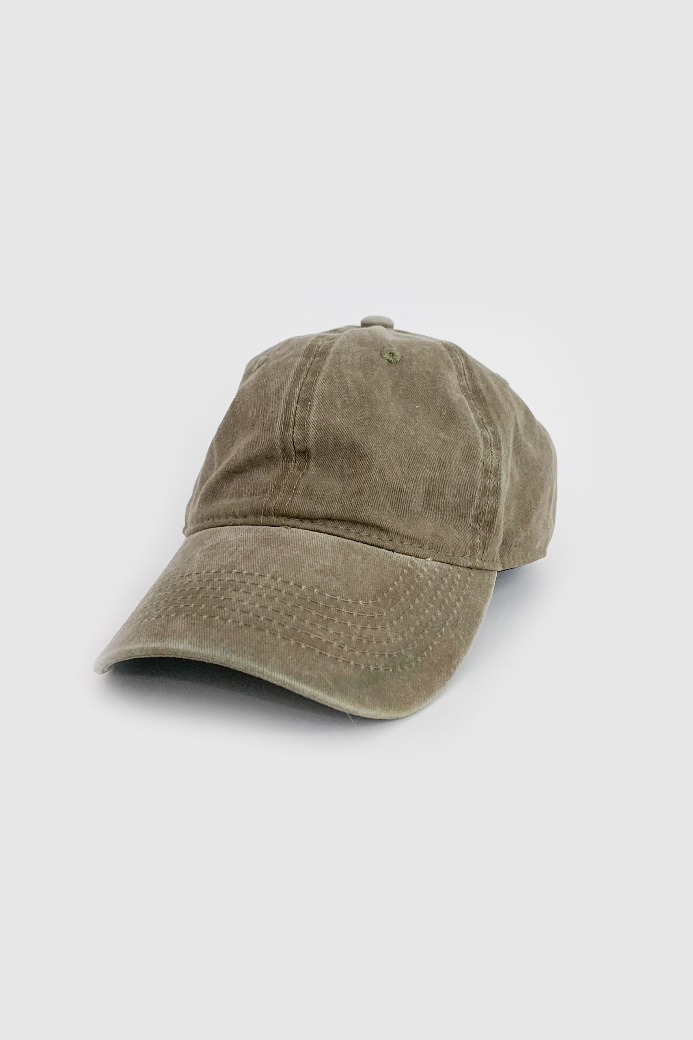 Pigment Dyed Baseball Hat in Khaki