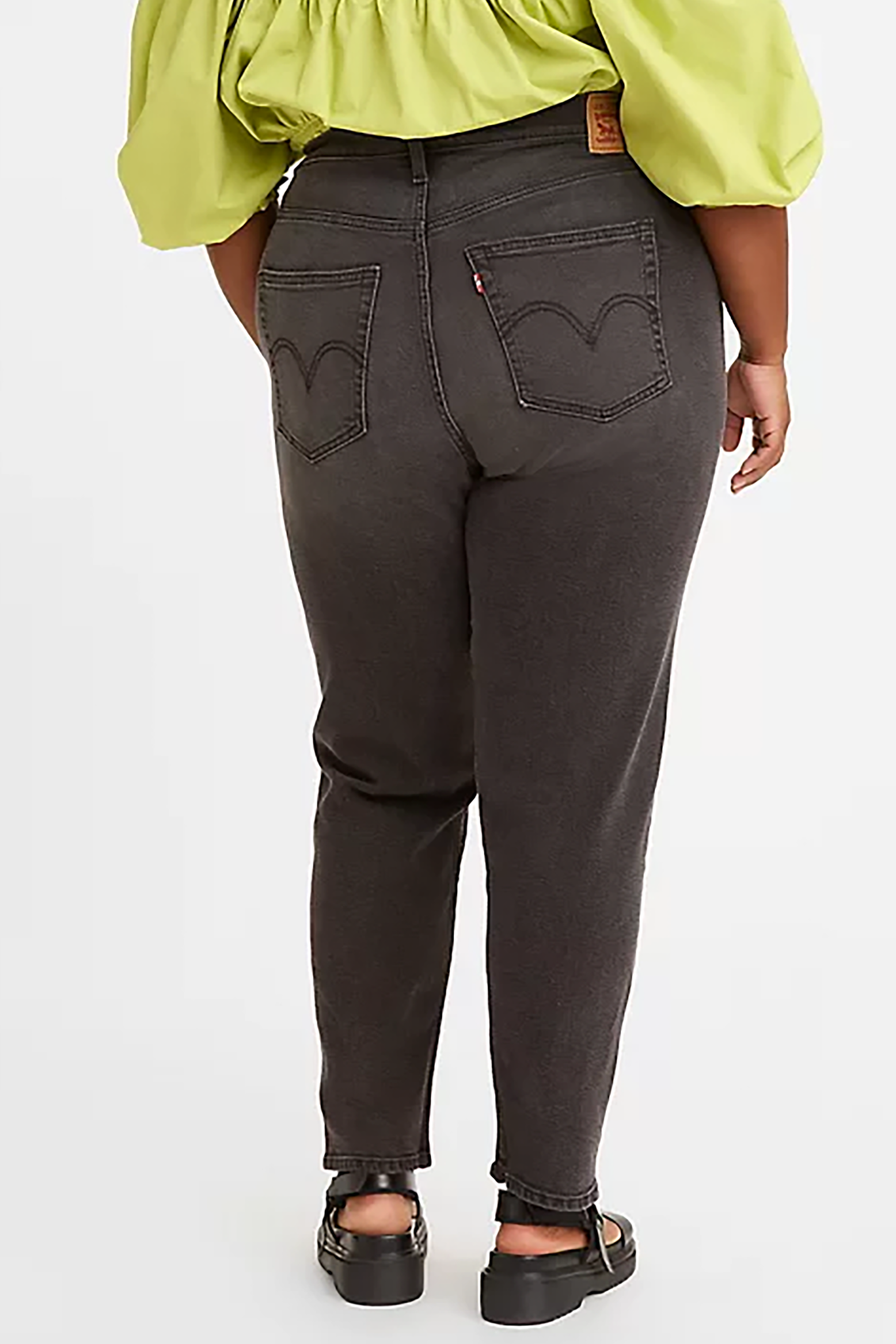 Plus High Waisted Mom Jean in Say No Go