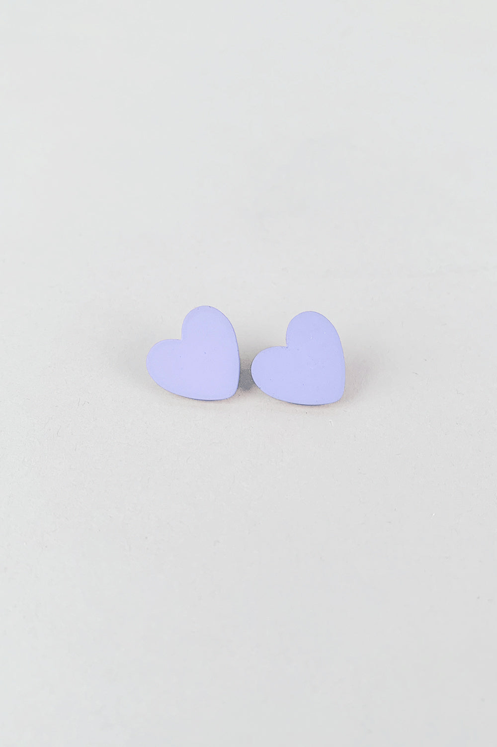 Philistine Printed Heart Stud Earrings in Periwinkle